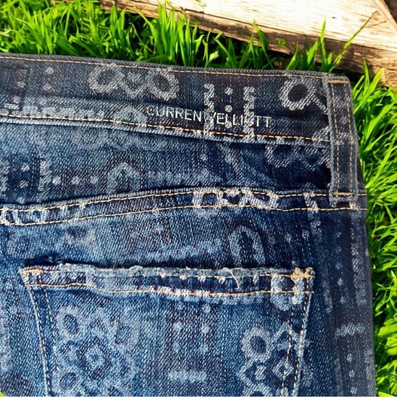 Current/Elliott ‘The Stiletto’ Skinny Leg Jeans in “Bandana” Print Size 28 - Picture 12 of 15